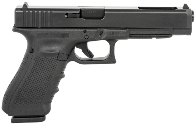 Picture of Glock G34 Gen4 Competition 9Mm Luger 5.31" Barrel 17+1, Black Frame & Slide, Finger Grooved Rough Texture Grip, Modular Backstrap, Adjustable Sights, Safe Action Trigger (Us Made) 