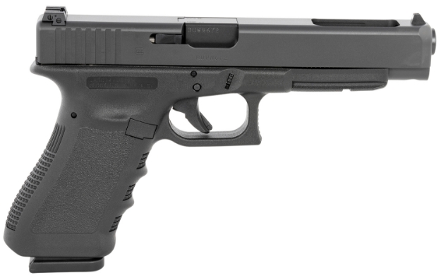 Picture of Glock G34 Gen3 Competition 9Mm Luger 5.31" Barrel 17+1, Black Frame & Slide, Finger Grooved Rough Texture Grip, Adjustable Sights, Safe Action Trigger 