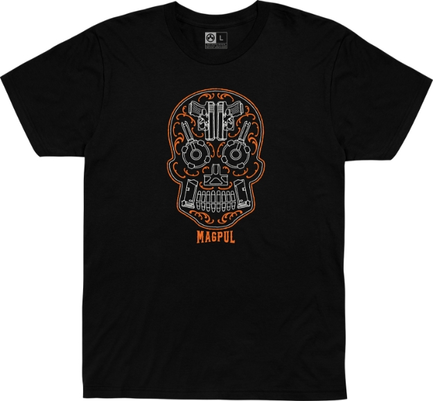 Picture of Magpul Sugar Skull Black Cotton/Polyester Short Sleeve Medium 