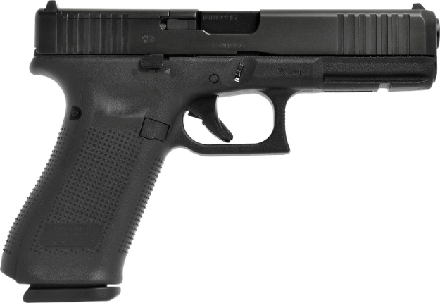 Picture of Glock G17 Gen5 Mos 9Mm Luger 4.49" Glock Marksman Barrel 10+1, Black Frame With Mos Ndlc Slide, Modular Backstrap, Ameriglo Bold Sights, Ambidextrous Slide Stop, Safe Action Trigger 