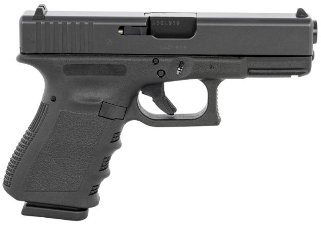 Picture of Glock G19 Gen3 Compact 9Mm Luger 4.02" Barrel 15+1, Black Frame & Slide, Finger Grooved Polymer Grip, Safe Action Trigger (Us Made) 