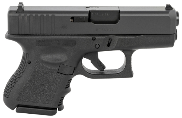 Picture of Glock G26 Gen3 Subcompact 9Mm Luger 3.43" Barrel 10+1, Black Frame & Slide, Finger Grooved Textured Polymer Grip, Safe Action Trigger 