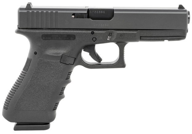 Picture of Glock G22 Gen3 40 S&W 4.49" Barrel 15+1, Black Frame & Slide, Finger Grooved Rough Texture Polymer Grip, Safe Action Trigger 