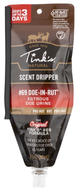 Picture of Tinks #69 Doe-In-Rut Disposable Scent Dripper Deer Attractant Doe In Estrus Scent Doe Urine Scent 3 Oz Dripper 