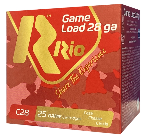 Picture of Rio Ammunition Game Load Heavy Field 28 Gauge 2.75" 1 Oz 8 Shot 25 Per Box/ 10 Cs 