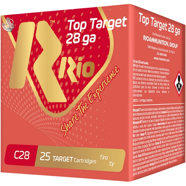 Picture of Rio Ammunition Top Target Field Load 28 Gauge 2.75" 3/4 Oz 8 Shot 25 Per Box/ 10 Cs 