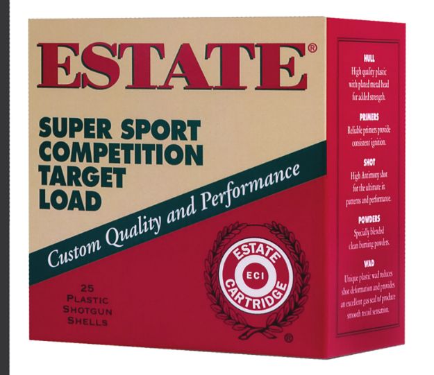 Picture of Estate Cartridge Super Sport Target 12 Gauge 2.75" 1 Oz 7.5 Shot 200 Per Box/1 Cs 