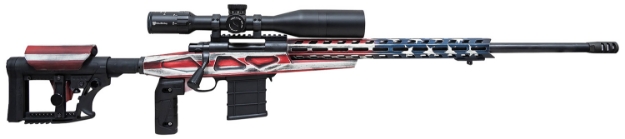 Picture of Howa M1500 Apc Chassis 308 Win 24" Heavy Barrel 10+1 (3), American Flag Grayscale Cerakote, Black Luth-Ar Mba-4 Stock With Aluminum Chassis, Black Polymer Grip 