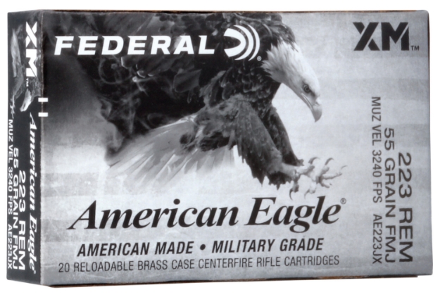 Picture of Federal American Eagle 223 Rem 55 Gr Full Metal Jacket Boat-Tail (Fmjbt) 20 Per Box/ 25 Cs 