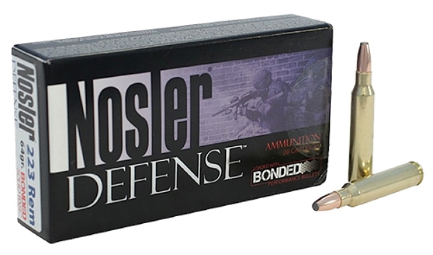 Picture of Nosler Defense Handgun 223 Rem 64 Gr Bonded Solid Base (Bsb) 20 Per Box/ 20 Cs 