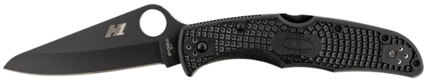 Picture of Spyderco Pacific Salt 2 3.78" Folding Drop Point Plain Black H2 Steel Blade/ Black Textured Frn Handle 