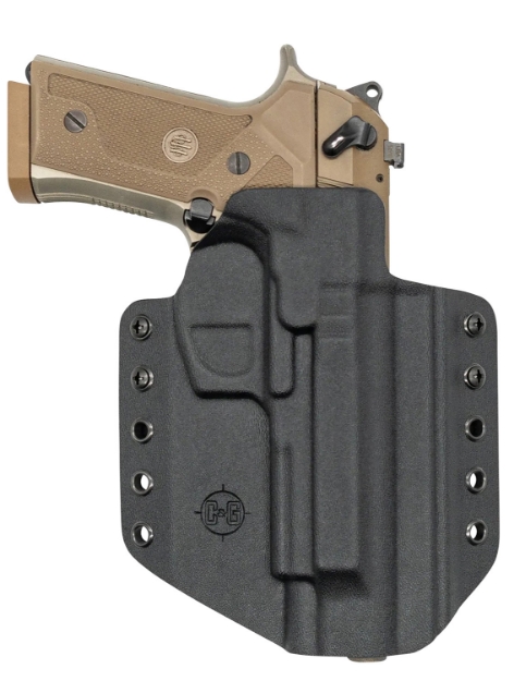 Picture of C&G Holsters Covert Owb Black Kydex Belt Loop Fits Beretta M9a3/M9a4 Right Hand 