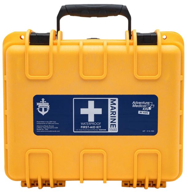 Picture of Adventure Medical Kits Marine 600 Treats Injuries/Illnesses Waterproof Yellow 
