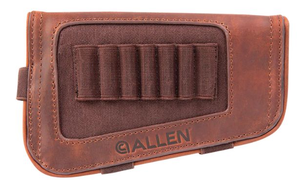 Picture of Allen New Castle Buttstock Cartridge Carrier Brown Leather Capacity 7Rd Rifle Buttstock Mount 