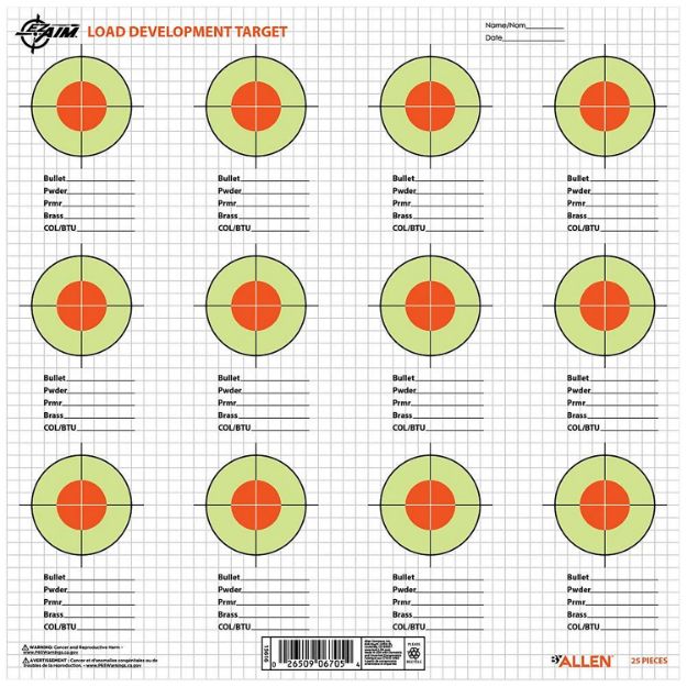 Picture of Allen Ez-Aim 13.5 X 13.5 Fluorescent Green & Orange/White 25 Pack 