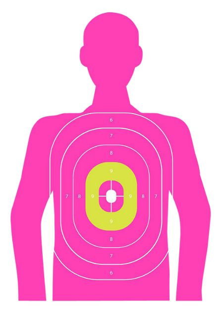 Picture of Allen Ez-Aim Silhouette Wall Paper Handgun Works With Handgun/Shotgun/Airsoft Gun/Bb Guns/Pellet Gun Pink 3 Pack 