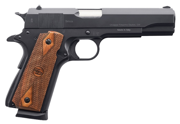 Picture of Charles Daly 1911 Field Grade 9Mm Luger 10+1 5" Barrel, Steel Frame W/Black Finish, Serrated Black Steel Slide, Diamond Checkered Walnut Grip, Manual Safety 