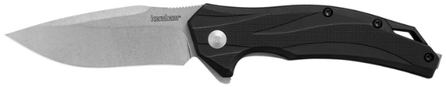 Picture of Kershaw Lateral Full Size Folding Drop Point W/Recurve Plain Stonewashed 8Cr13mov Ss Blade/Gray Textured Glass-Filled Nylon Handle Includes Pocket Clip 