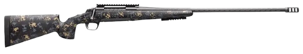 Picture of Browning X-Bolt Pro Mcmillan 7Mm Prc 3+1 24" Fluted, Carbon Gray Elite Cerakote Barrel/Rec, Sonora Carbon Ambush Camo Mcmillan Game Scout Carbon Fiber Stock, Recoil Hawg Muzzle Brake 