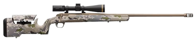 Picture of Browning X-Bolt Hells Canyon Max Long Range 6.8 Western 3+1 26" Heavy/Fluted, Smoked Bronze Barrel/Rec, Ovix Camo Max Adjustable Comb Stock, Recoil Hawg Muzzle Brake 