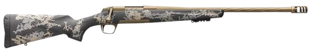 Picture of Browning X-Bolt Mountain Pro Burnt Bronze Spr 6.5 Creedmoor 4+1 18" Fluted, Burnt Bronze Cerakote Barrel/Rec, Carbon Fiber Stock With Accent Graphics, Recoil Hawg Muzzle Brake 