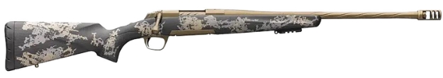 Picture of Browning X-Bolt Mountain Pro Burnt Bronze Spr 6.5 Prc 3+1 20" Fluted, Burnt Bronze Cerakote Barrel/Rec, Carbon Fiber Stock With Accent Graphics, Recoil Hawg Muzzle Brake 