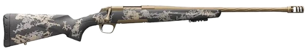 Picture of Browning X-Bolt Mountain Pro Burnt Bronze Spr 6.8 Western 3+1 20" Fluted, Burnt Bronze Cerakote Barrel/Rec, Carbon Fiber Stock With Accent Graphics, Recoil Hawg Muzzle Brake 