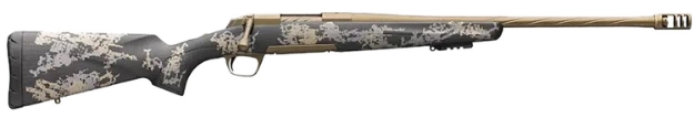 Picture of Browning X-Bolt Mountain Pro Burnt Bronze Spr 7Mm Prc 4+1 20" Fluted, Burnt Bronze Cerakote Barrel/Rec, Carbon Fiber Stock With Accent Graphics, Recoil Hawg Muzzle Brake 