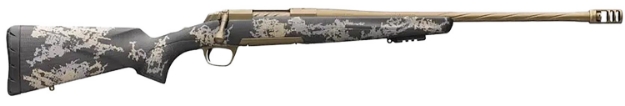 Picture of Browning X-Bolt Mountain Pro Burnt Bronze Spr 300 Prc 3+1 22" Fluted, Burnt Bronze Cerakote Barrel/Rec, Carbon Fiber Stock With Accent Graphics, Recoil Hawg Muzzle Brake 