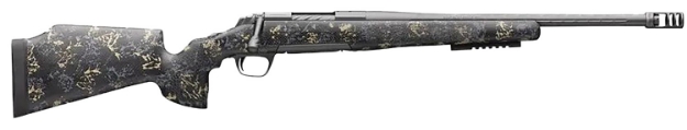 Picture of Browning X-Bolt Pro Mcmillan Lr Spr 6.5 Prc 3+1 20" Fluted, Carbon Gray Barrel/Rec, Sonora Carbon Ambush Camo Fixed Mcmillan Game Warden 2.0 Stock, Recoil Hawg Muzzle Brake 