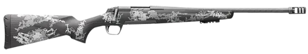 Picture of Browning X-Bolt Pro Spr 6.5 Creedmoor 4+1 18" Fluted, Carbon Gray Barrel/Rec, Carbon Fiber With Black & Gray Splatter Stock, Recoil Hawg Muzzle Brake 