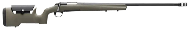 Picture of Browning X-Bolt Max Long Range 6.5 Creedmoor 4+1 26" Fluted Heavy Barrel, Black Barrel/Rec, Recoil Hawg Muzzle Brake, Od Green Adjustable Comb Max Stock 