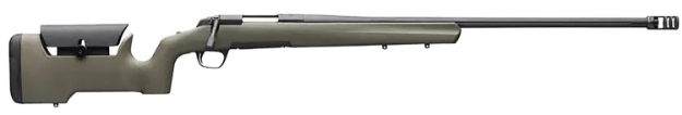 Picture of Browning X-Bolt Max Long Range 6.8 Western 3+1 26" Fluted Heavy Barrel, Black Barrel/Rec, Recoil Hawg Muzzle Brake, Od Green Adjustable Comb Max Stock 