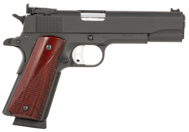 Picture of Fusion Firearms Freedom Gold 9Mm Luger 8+1 4.25" Chrome 4.25" Chrome Lined Barrel Black Oxide Black Oxide Red Cocobolo Grips Right Hand 