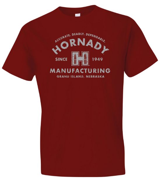 Picture of Hornady Gear Hornady T-Shirt Mfg Cardinal Short Sleeve Small 