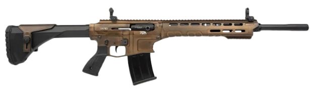 Picture of Rock Island Vr70 12 Gauge 3" 5+1 (2.75") 20" Threaded, Brown & Black Ceramic Finish, Polymer Lower, Fixed Stock W/Adj Cheek Rest, 3 Chokes Included 