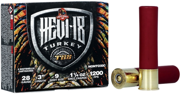 Picture of Hevi-Shot Tss Turkey 28 Gauge 3" 1 1/4 Oz Tungsten 9 Shot 5 Per Box/ 10 Cs 