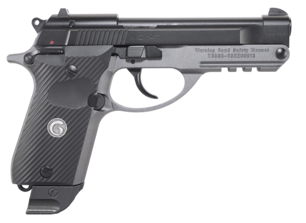 Picture of Eaa Girsan Mc 14T Solution Compact 380 Acp 13+1 4.50" Black Steel Tip-Up Barrel & Serrated Slide, Matte Stainless Aluminum Frame W/Accessory Rail, Black Checkered Polymer Grip Ambidextrous 