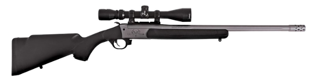 Picture of Traditions Outfitter G3 35 Rem 1Rd 22", Stainless Cerakote Barrel/Rec, Black Synthetic Furniture, 3-9X40mm Scope 