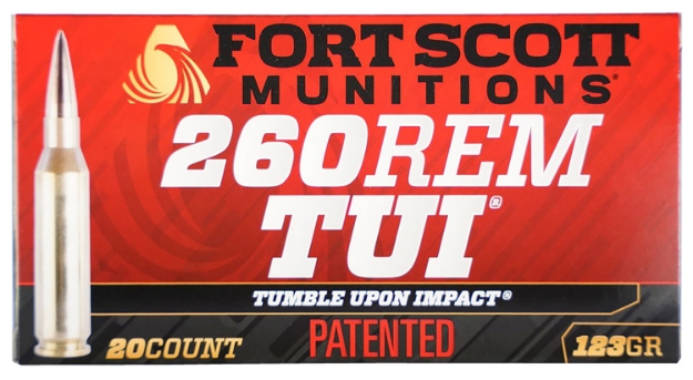 Picture of Fort Scott Munitions Tumble Upon Impact (Tui) Rifle 260 Rem 123 Gr Solid Copper Spun (Scs) 20 Per Box/ 25 Cs 