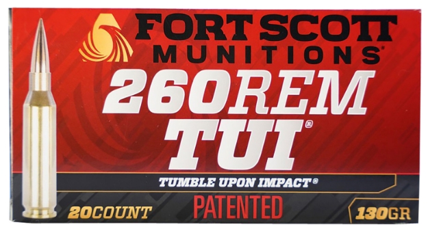 Picture of Fort Scott Munitions Tumble Upon Impact (Tui) Rifle 260 Rem 130 Gr Solid Copper Spun (Scs) 20 Per Box/ 25 Cs 