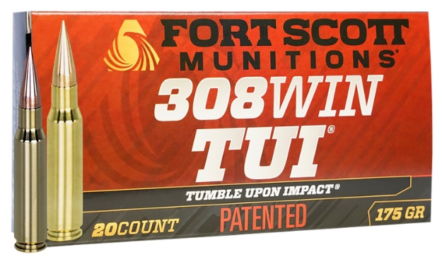 Picture of Fort Scott Munitions Tumble Upon Impact (Tui) Rifle 308 Win 175 Gr Solid Copper Spun (Scs) 20 Per Box/ 10 Cs 