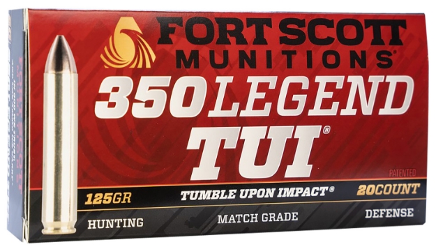 Picture of Fort Scott Munitions Tumble Upon Impact (Tui) Rifle 350 Legend 125 Gr Solid Copper Spun (Scs) 20 Per Box/ 10 Cs 