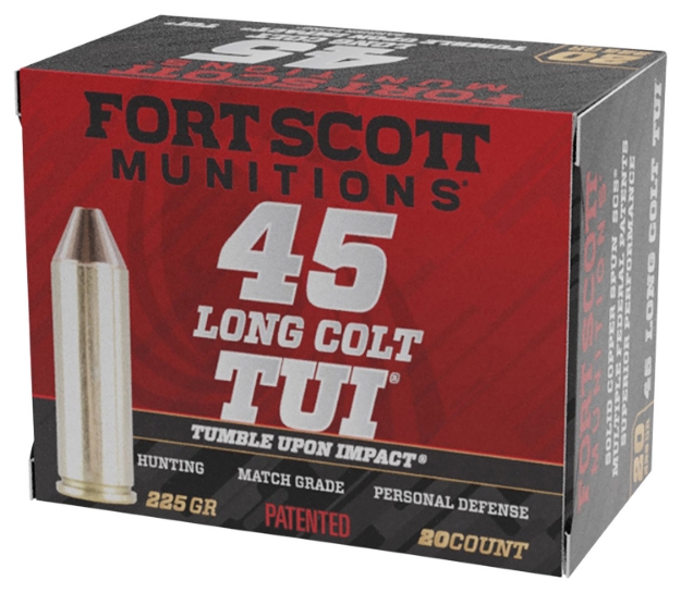 Picture of Fort Scott Munitions Tumble Upon Impact (Tui) Self Defense 45 Long Colt 225 Gr Solid Copper Spun (Scs) 20 Per Box/ 25 Cs 