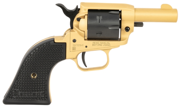 Picture of Heritage Mfg Barkeep 22 Lr 6 Shot 2.68" Gold Cerakote Barrel, Gold Cerakote W/Black Accents Frame, Black Cerakote Cylinder, Black Star Polymer Grips 