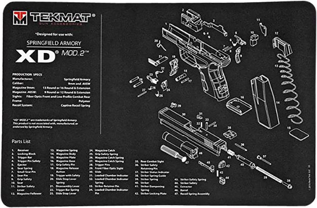 Picture of Tekmat Springfield Armory Xd Mod.2 Cleaning Mat 