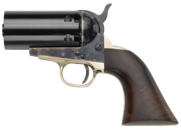 Picture of Pietta 1851 Navy "Yank" Pepperbox 36 Cal 6 Shot Color Case Hardened Steel Frame Walnut Grip *No Barrel 