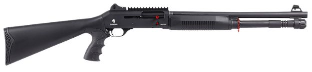 Picture of Typhoon Defense Quake Mpx Puma 12 Gauge 3" 5+1 18.50", Black With Red Accents, Synthetic Furniture With Fixed Pistol Grip Stock, Ghost Ring Sights & Optics Rail, Ext. Chokes 