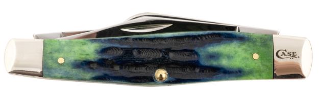 Picture of Case Stockman Large 2.20'/2.30"/3.30" Folding Clip/Sheepsfoot/Spey Plain Mirror Polished Tru-Sharp Ss Blade/ Hunter Green Deep Canyon Jig Bone Handle 