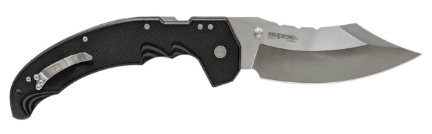 Picture of Cold Steel Mayhem 6" Folding Clip Point Modified Cleaver Plain Satin Aus-10A Ss Blade/7.20" Black Contoured G10 Handle Includes Pocket Clip 